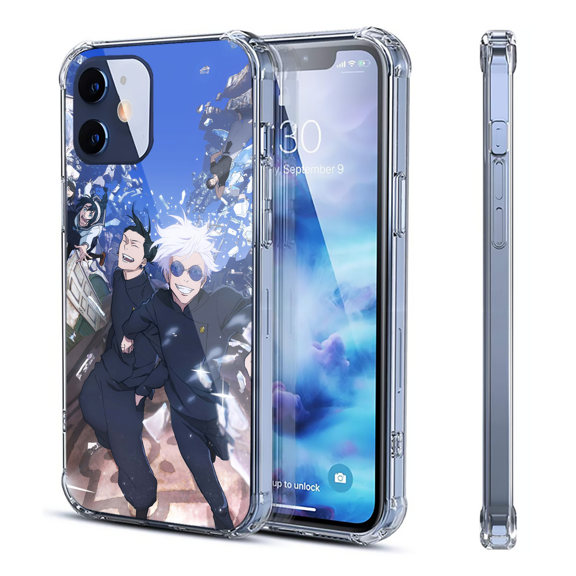 （画像用） 呪術廻戦 Jujutsu Kaisen 【iPhone 12シリーズ対応】透明スマホケース（クリアソフトケース）